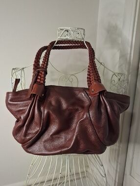 Everyday Woven-Handle Tote in Rich Chestnut Brown